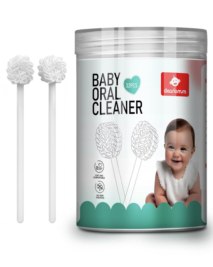 Baby Tongue Cleaner, Newborn Toothbrush, 48PCS Disposable Infant Clean Mouth,Gauze Gum Cleaner Baby Oral Cleaning Stick Dental Care for 0-36 Month
