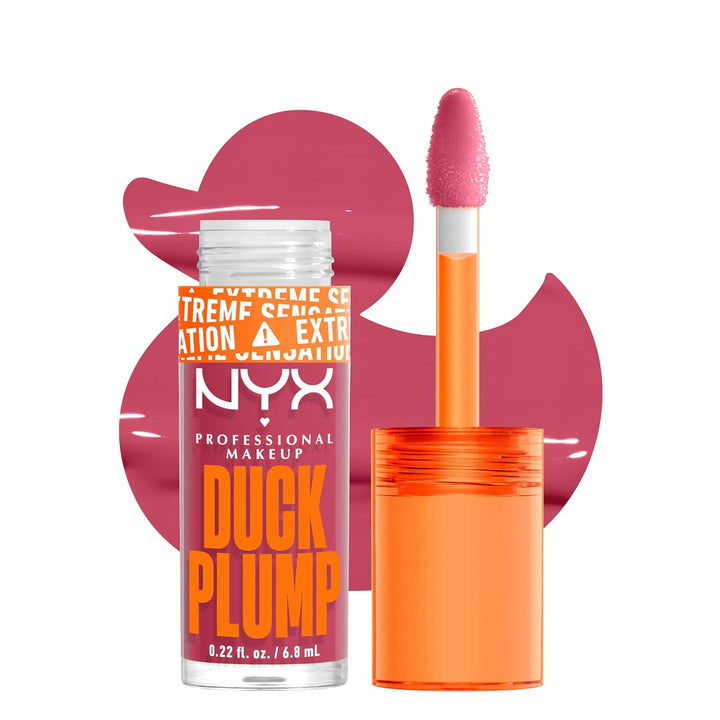 Duck Plump High Pigment Lip Gloss, Lip Plumper Gloss with Spicy Ginger - Clearly Spicy