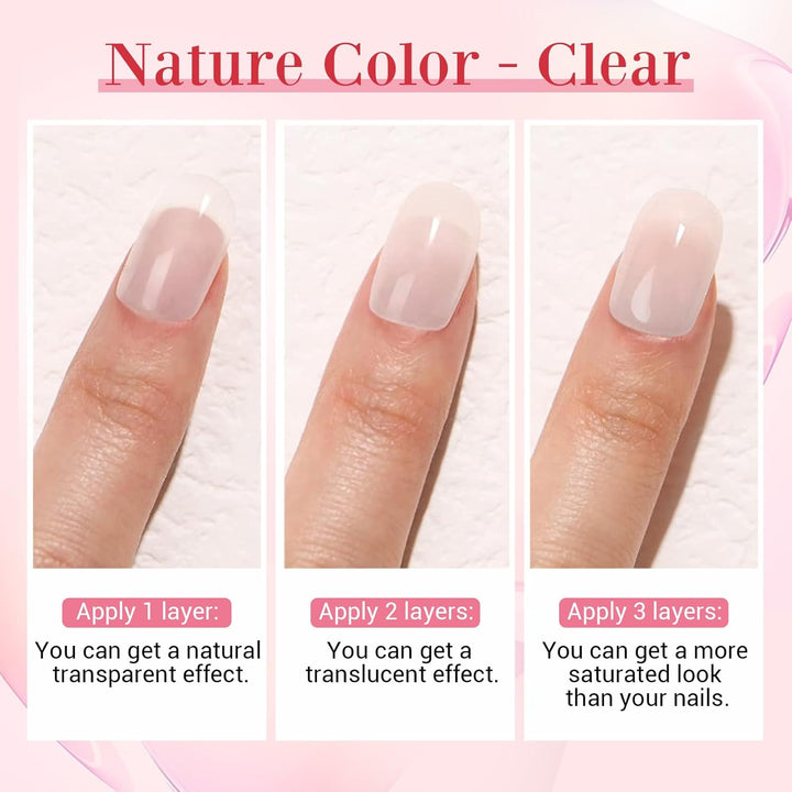 Nail Repair Kit Transparent Crystal for Broken Cracked Split Weak Nails, Ideal Solution Emergency Easy Quick Fix Dip Powder 28 G 1 Oz Quick-Drying Repair Glue 10 Ml Nail File Nail Buffer