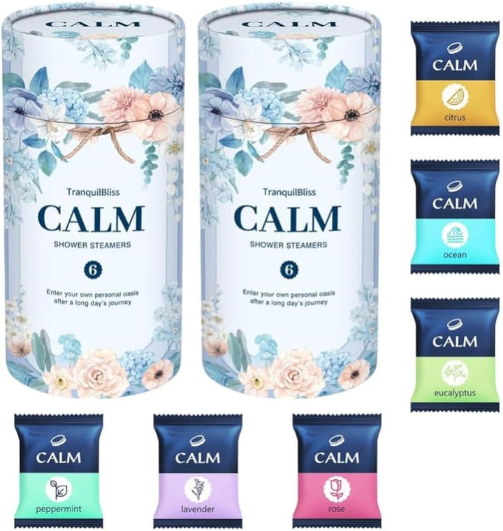 Shower Steamers 6 Count, Scented Shower Bombs with Organic & Natural Fragrance, Self-Care & Relaxation Birthday Gifts for Women Who Have Everything - Valentine'S Day Presents