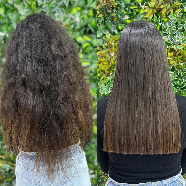Brazilian Keratin Hair Treatment Straightening Complex Blowout LONG Lasting Organic Natural Results with Argan Oil Keratina Brasilera