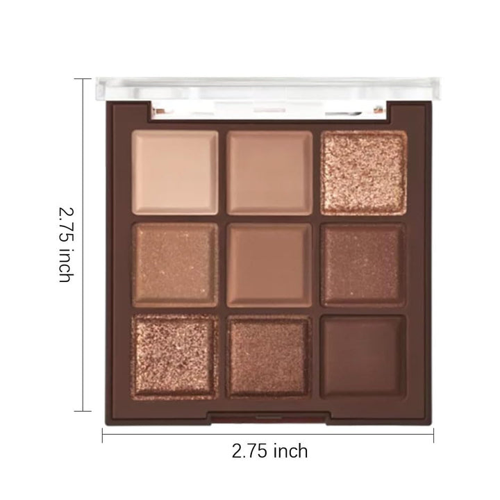 Neutral Nude Brown Smokey Eye Shadow Palette,Rose Gold Bronze Naked Cream Eyeshadow Palette Makeup,Natural Eyeshadow for Eyes Long Lasting Naturing-Looking