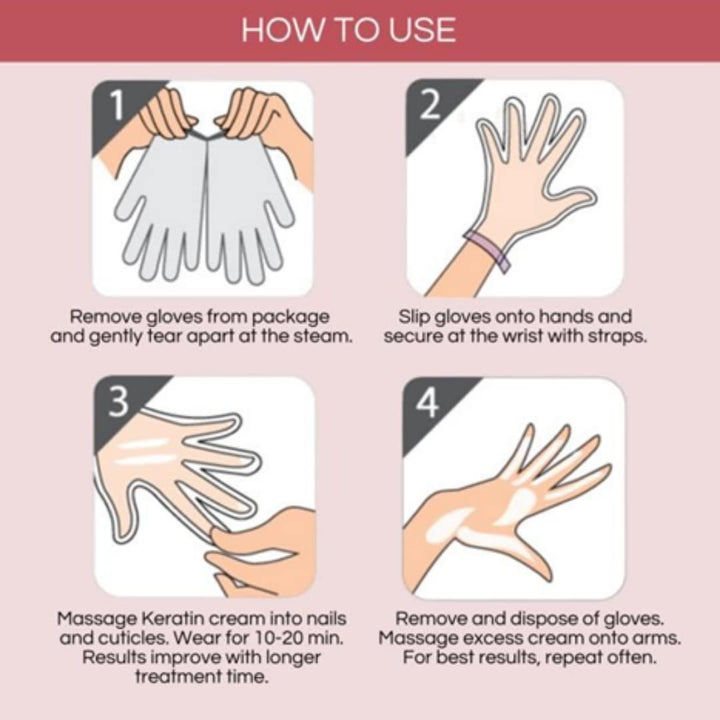 Premium Hand Mask Keratin Gloves | Moisturizing Gloves for Dry Hands & Nail-Strengthening & Cuticle Softening | Spa Experience at Home | Chemical Free & for All Skin Types | 12 Pairs