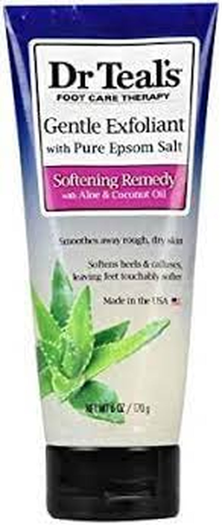 Softening Remedy Coconut Oil Foot Scrub Gift Set (2 Pack, 6Oz Ea.) - Essential Coconut Oils & Aloe Vera Replenish and Moisturize Dry, Damaged Skin - Blended with Pure Epsom Salt