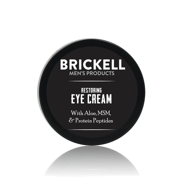 Brickell Men'S Restoring under Eye Cream for Men, Natural and Organic anti Aging Eye Balm to Reduce Puffiness, Wrinkles, Dark Circles, Crows Feet and under Eye Bags, 0.5 Ounce, Unscented