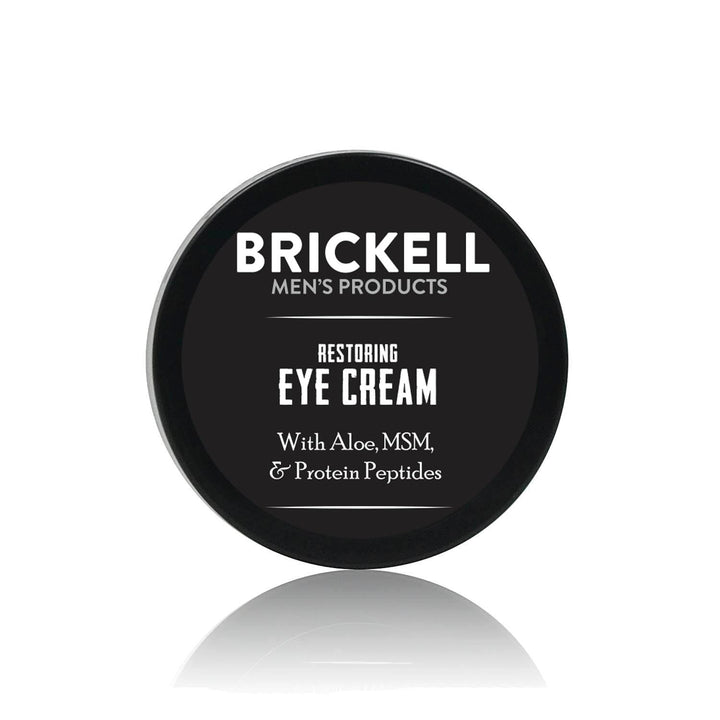 Brickell Men'S Restoring under Eye Cream for Men, Natural and Organic anti Aging Eye Balm to Reduce Puffiness, Wrinkles, Dark Circles, Crows Feet and under Eye Bags, 0.5 Ounce, Unscented