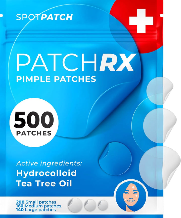 Pimple Patches for Face (120 Patches), Hydrocolloid Acne Patches with Tea Tree Oil, Pimple Patch Pimple Stickers - Hydrocolloid Patch Acne Dots - Acne Pimple Patches for Face - Zit Patches