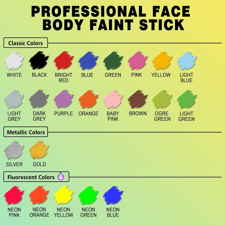 Witch Green Face Paint Stick, Face Painting Kit, Dark Green Cream SFX Makeup Foundation, Professional Body Paint for St. Patrick'S Day, Halloween Costume Party, Grinch Hulk Monster Makeup