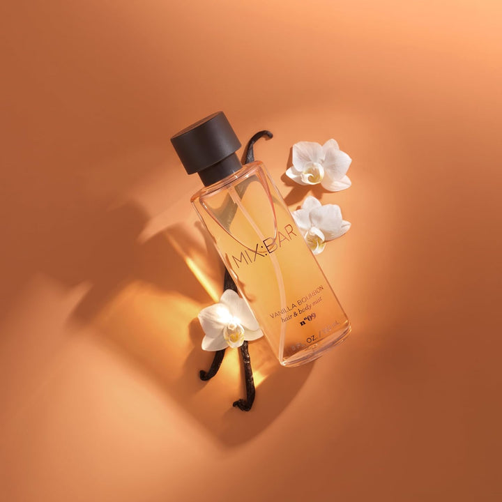 Vanilla Bourbon Hair + Body Mist, Bedroom Linen Spray - Notes of Sandalwood, Vanilla Bean, Jasmine, Bergamot, 5Oz