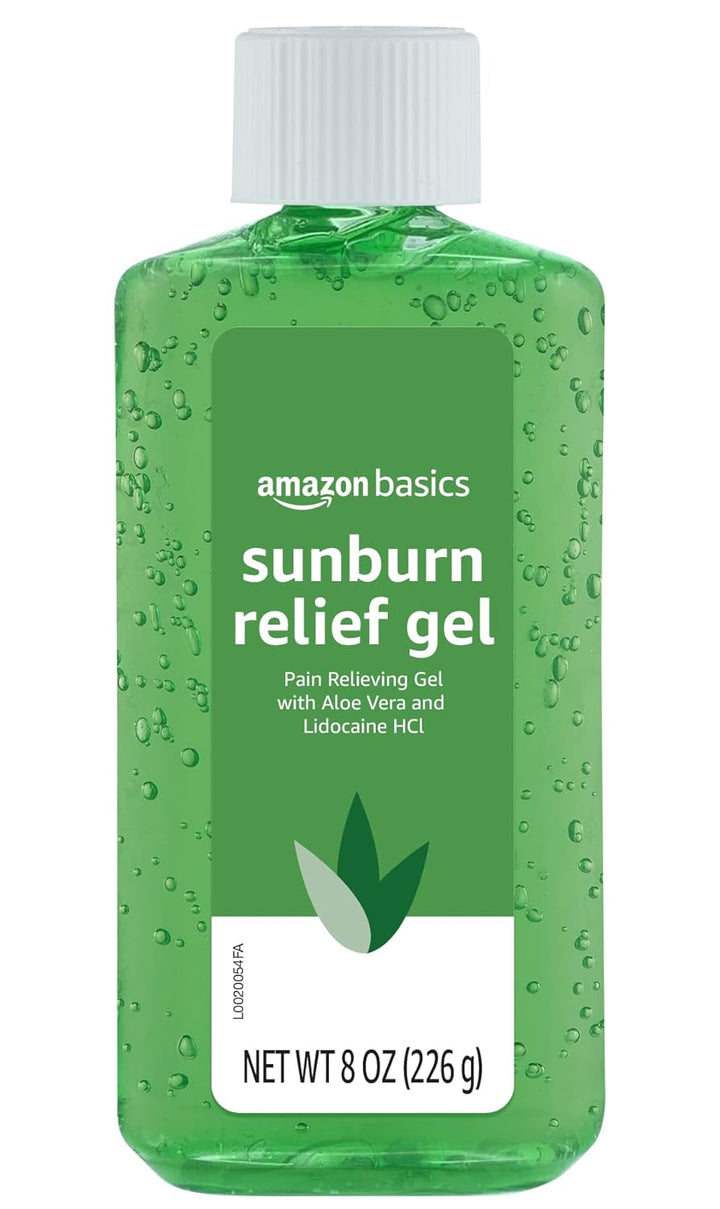 Sunburn Relief Gel with Aloe Vera, 8 Oz (Pack of 1) (Previously Solimo)