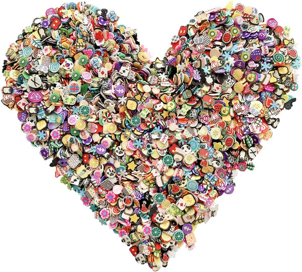 3000 PCS Clay Slices Fruit Nail Art Slices for DIY 3D Polymer Slices Making Polymer Clay Slices for Nail Art（Mixed Slices）