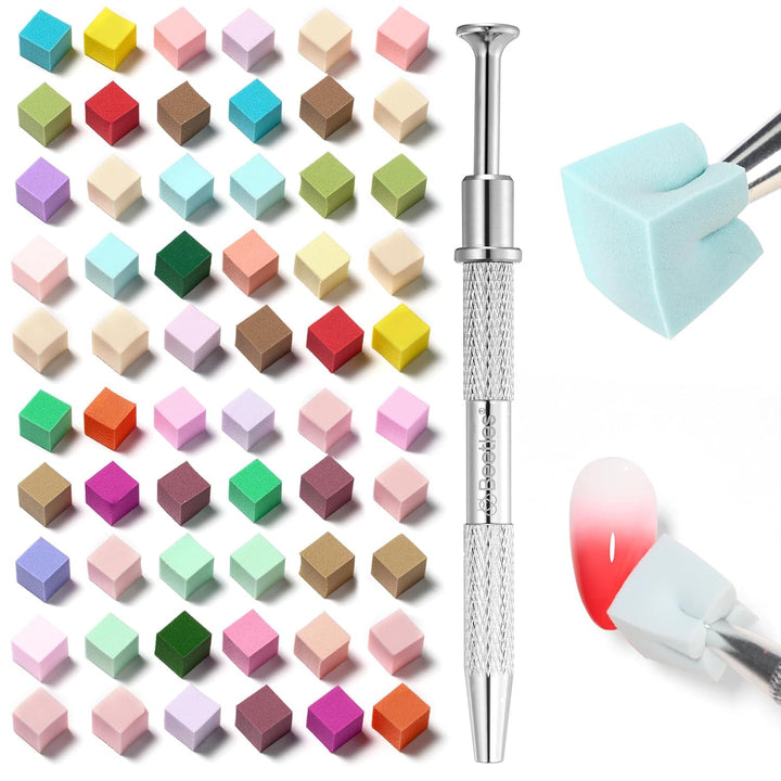 Beetles 31Pcs Nail Art Brushes, Dotting Tools, Nail Art Pens, Dust Brush, Striping Liner Fingernail Drawing Pens with Palette Holder All in One for Starter Manicure Design Set