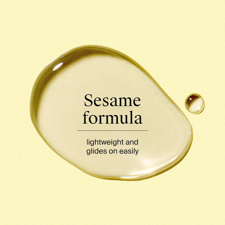 Body Oil Light Sesame Formula for Radiant Healthy-Looking Glow, Moisturizer for Dry Skin, Lightweight Non-Greasy Fast-Absorbing Bath and Massage Shower Oil, 16 Fl Oz Bottle Size