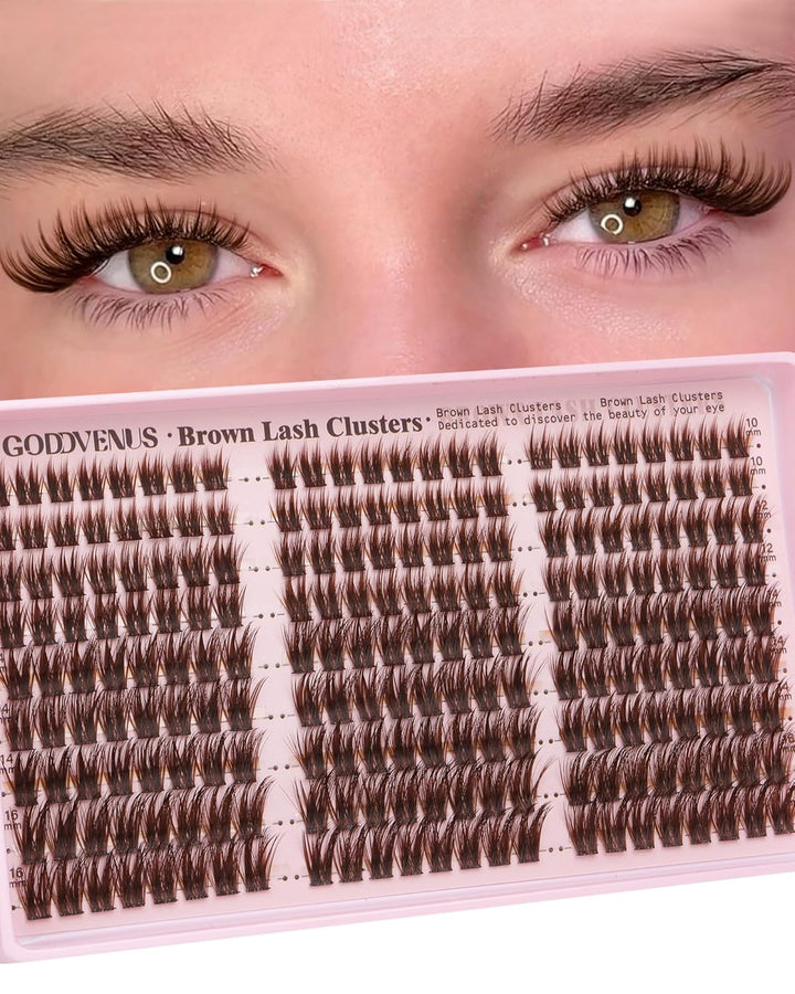 Lash Clusters Kit Wispy Eyelash Clusters Lashes Natural DIY Lash Extension Kit 10-16Mm Cluster Eyelash Extensions Kit 300Pcs C Curl Individual Lashes Cluster Eyelash (No Tweezers)