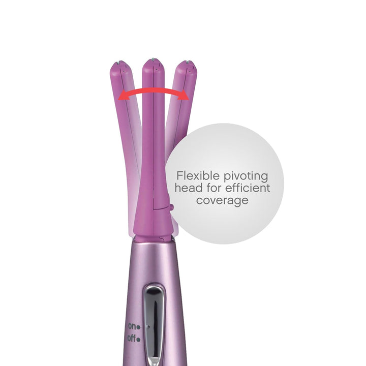 Women’S Facial Hair Remover and Eyebrow Trimmer with Pivoting Head, Includes 2 Gentle Blades for Brow and Face and 2 Eyebrow Trim Attachments, Battery-Operated – ES2113PC