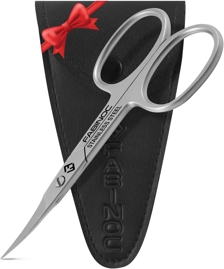 Curved Nail Scissors for Women & Men – German Quality Stainless Steel – Small Manicure Pedicure Scissors for Fingernail, Toe Nail, Eyebrows & Mustache