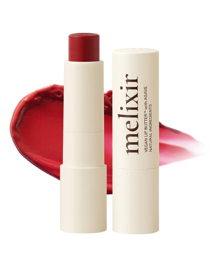 Vegan Lip Butter (12 Colors), Hydrating Tinted Lip Balm Stick, Bee-Free, Petrolatum-Free, Plant-Based, Moisturizes Dry & Chapped Lips with Shea Butter, Sheer, Natural Finish - #02 Nudy Rose