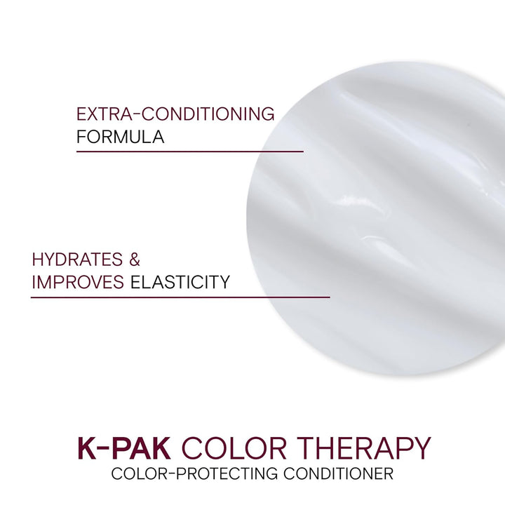 K-PAK Color Therapy Color-Protecting Conditioner | for Color-Treated Hair | Boost Shine | Improve Elasticity | Repair Breakage | Rebuild Damaged Hair | with Keratin & Argan Oil