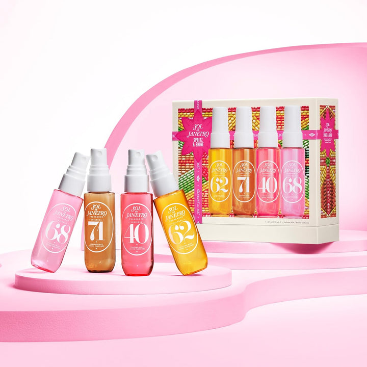 Spritz & Shine Cheirosa Perfume Mist Set | Amazon Exclusive | Perfume Mist Discovery Set of 4 | Holiday Gift Set | $48 Value