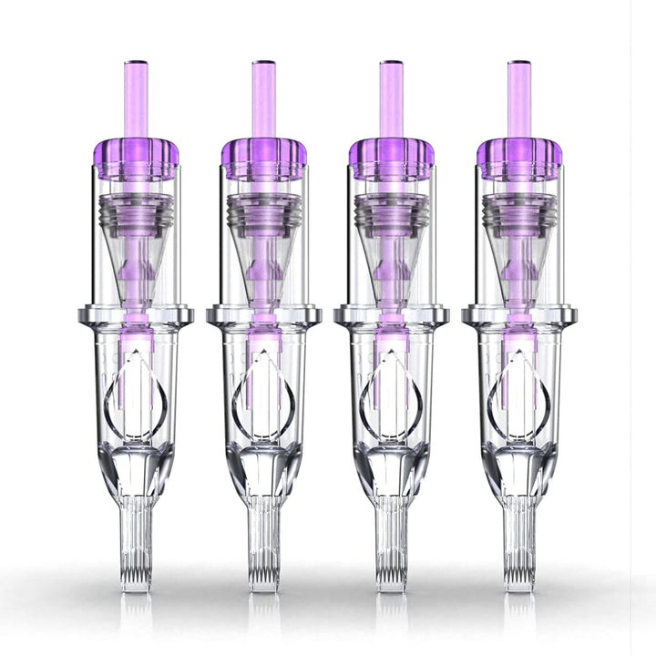Cartridge Needles, 20Pcs Mixed Sizes 3RL 5RL 5RM 7RM Disposable Tattoo Needles Cartridge round Liner Shader Magnum for Cartridge Tattoo Pen Machine Permanent Makeup Tattoo Supplies