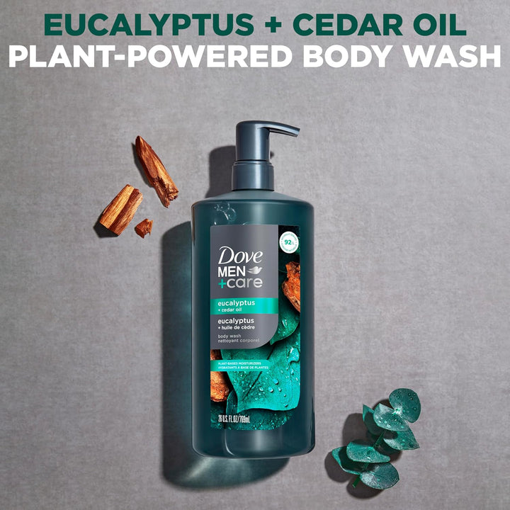 Body Wash Eucalyptus & Cedar Oil Plant-Based Moisturizing Body Wash for Men, 26Oz
