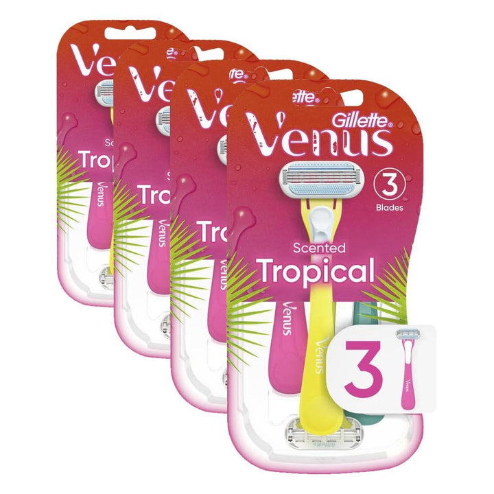 Tropical Women'S Disposable Razor, 3 Count