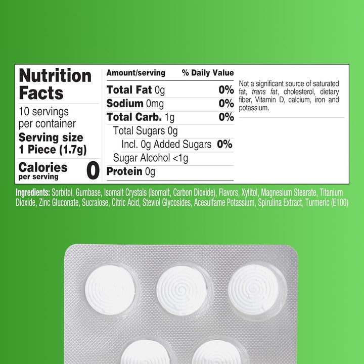 Fresh Breath Chewing Gum with ZINC, Citrus Mint Flavor, 10 Count (Pack of 6)