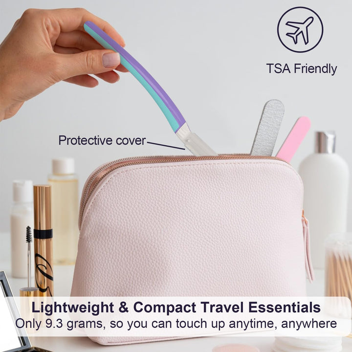 Dermaplane Razor for Women Face - Facial Razor for Women - Eyebrow & Face Razors, Exfoliating Microblades, Peach Fuzz Remover, Dermaplaning & Skin Care Tool, Travel Essentials, (12 Pcs, Wisteria)