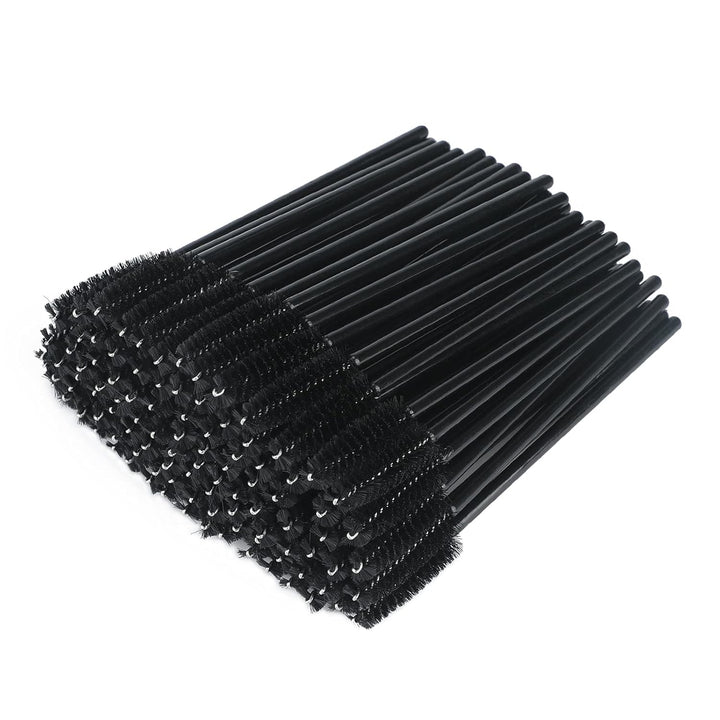100PCS Disposable Eyelash Brushes, Rose Mascara Wands Applicator Makeup Kits, Eyelash Spoolies Brushes for Eyelash Extensions and Eyebrows