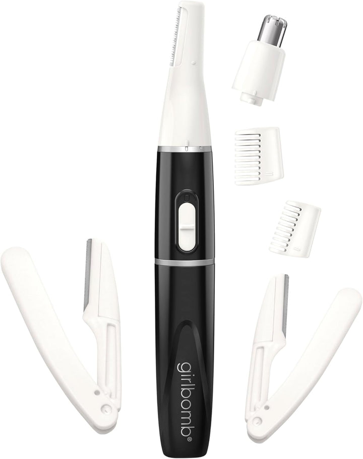 All-In-1 Facial Hair Trimmer for Women, Perfect for Face, Ear/Nose and Eyebrows, Battery-Powered
