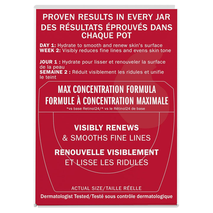 Retinol Face Moisturizer, 24 MAX Anti-Aging Night Cream for Women, Fragrance-Free, Non Greasy - Anti-Wrinkle, Smooth Fine Lines, Tightening, Hydrating Skin Care - Peptides, Glycerin, 1.7 Oz