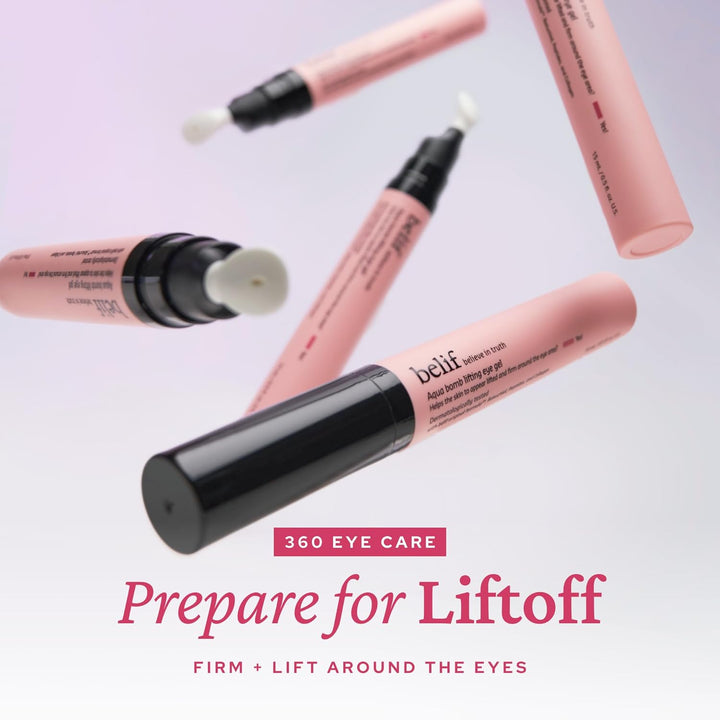 Aqua Bomb Lifting Eye Gel | Retinol + Collagen + Peptide for Firming & Plumping | Hyaluronic Acid for Glowy Hydration | Niacinamide for Dark Circles | Korean Skin Care