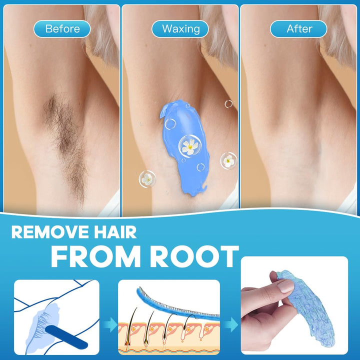 Wax Beads, Bagged 500G/1.1Lb/17.6Oz, Waxing Beans for Hair Removal, Women Men, Home Waxing for All Body and Brazilian Bikini Areas (500G)