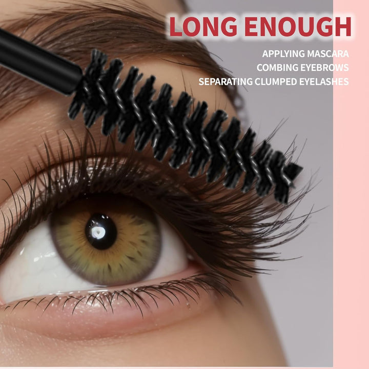 Mascara Wands, Disposable Mascara Wand 200Pcs, Lip Applicators Disposable Mascara Makeup Applicator Lipgloss Lip Brush Mascara Brush Lipstick Tester Wands Black