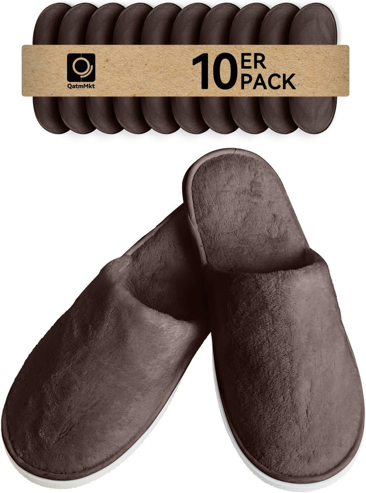 10PCS Unisex Guest Disposable Slippers, SPA Cotton Slipper, Hotel Bath Slippers Disposable, Travel Bulk Guest House Slipper for Shoeless Home, Travel, Hotel or Commercial