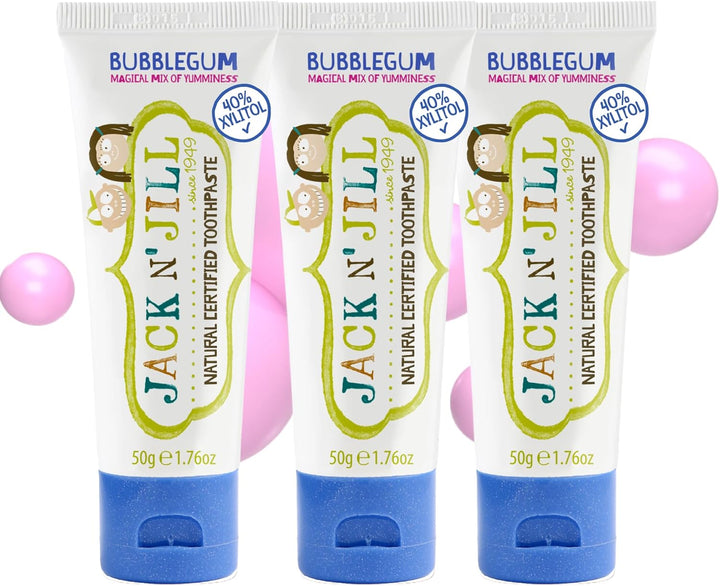 Natural Toothpaste for Kids - Fluoride Free Toothpaste, Safe to Swallow, 40% Xylitol, BPA Free - 1.76 Oz (Variety Pack of 5)