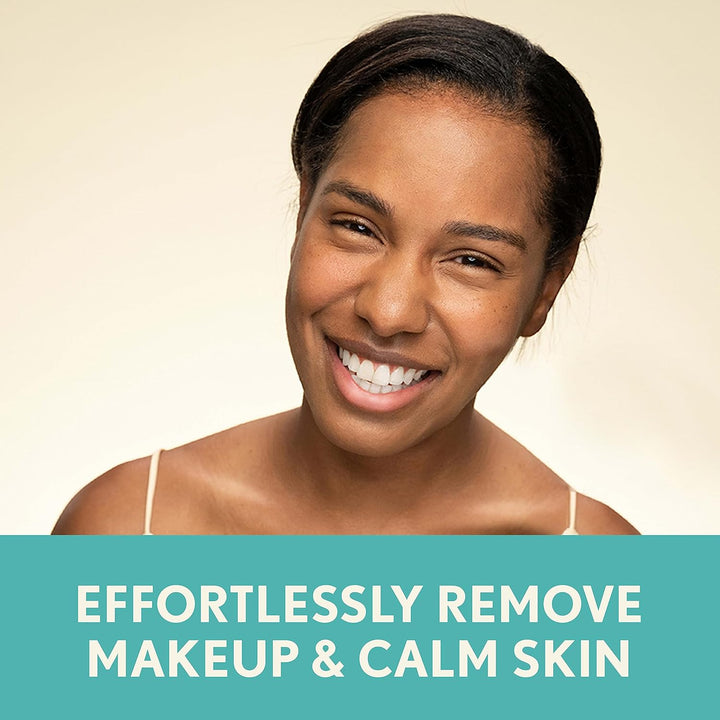 Calm + Restore Unscented Makeup Remover Face Wipes, Fragrance Free Facial Cleansing Towelettes with Oat Extract & Calming Feverfew Leave Skin Feeling Soothed, Alcohol Free, 25 Ct