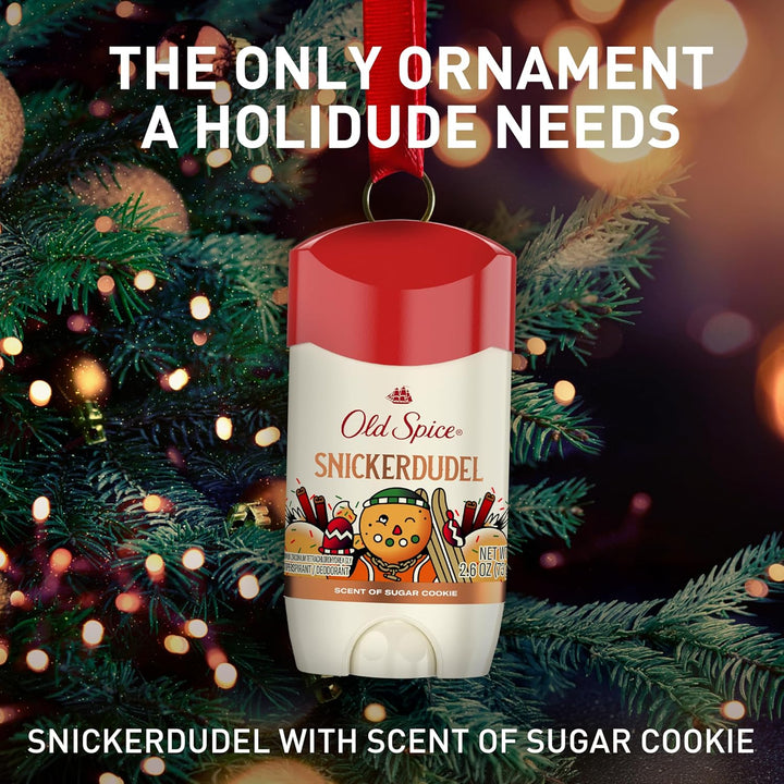 Antiperspirant & Deodorant for Men, Holidudes Limited Edition, 24/7 Sweat Protection, Stocking Stuffer, Snickerdudel Sugar Cookie Scent, 2.6 Oz