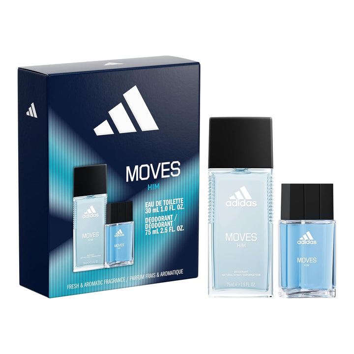 Moves Him Body Fragrance 2.5 Fl Oz (Pack of 1) , Notes of Green Apple, Cedarwood, Musk, Men'S Fragrance, Long Lasting, Sporty Fragrance, Travel Size