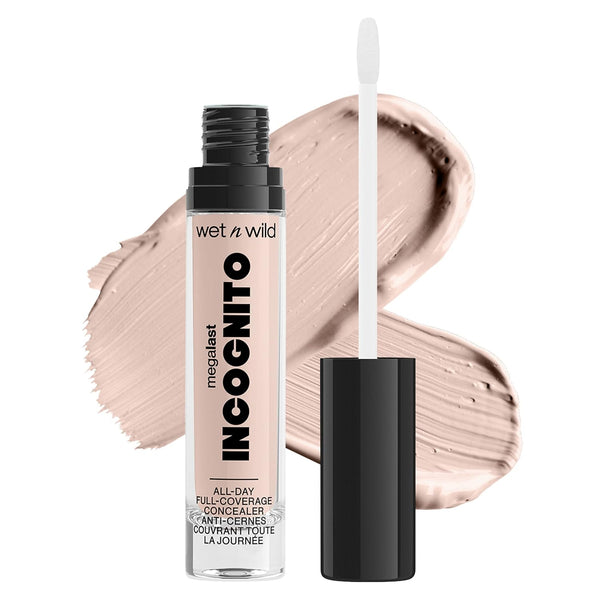 Mega Last Incognito All-Day Full Coverage Liquid Matte Concealer, Light Beige, 0.18 Ounce