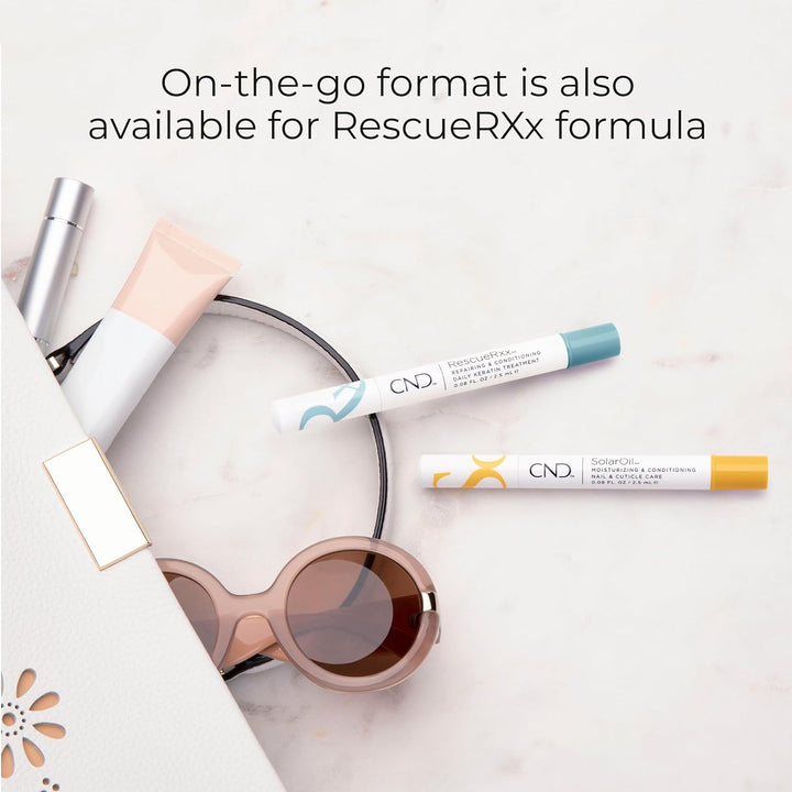 CND Solaroil & Rescuerxx, Cuticle Oil Pen, Keratin Nail Treatment Pen, On-The-Go, Travel-Sized