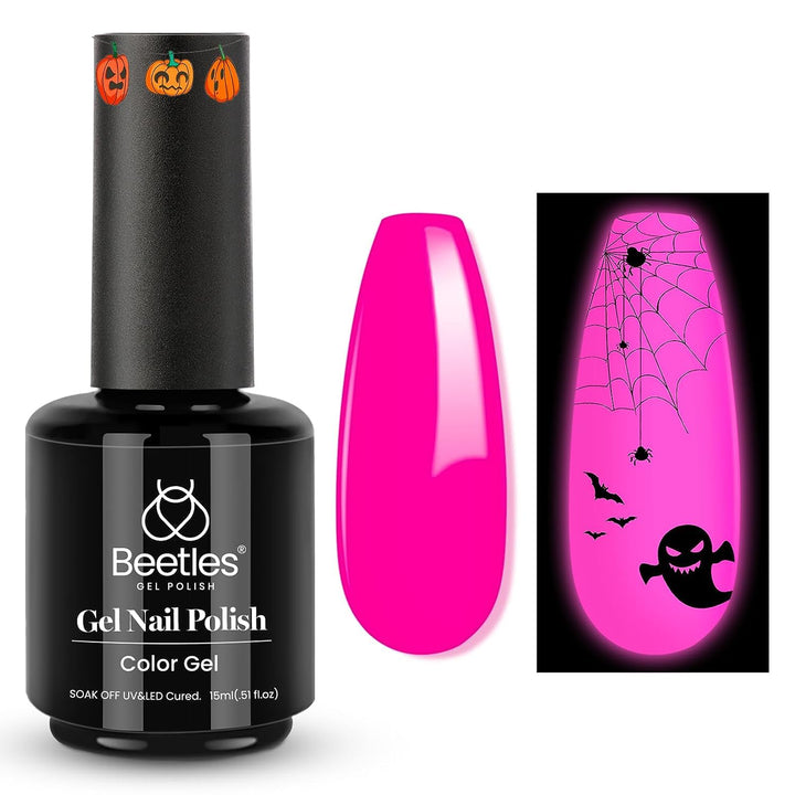Beetles Black Gel Polish, 1 Pcs 15Ml Audrey Black Nail Polish Color Gel Nail Polish Halloween Nails Soak off Art Manicure Salon DIY Uv Lamp Nail Design Decoration at Home