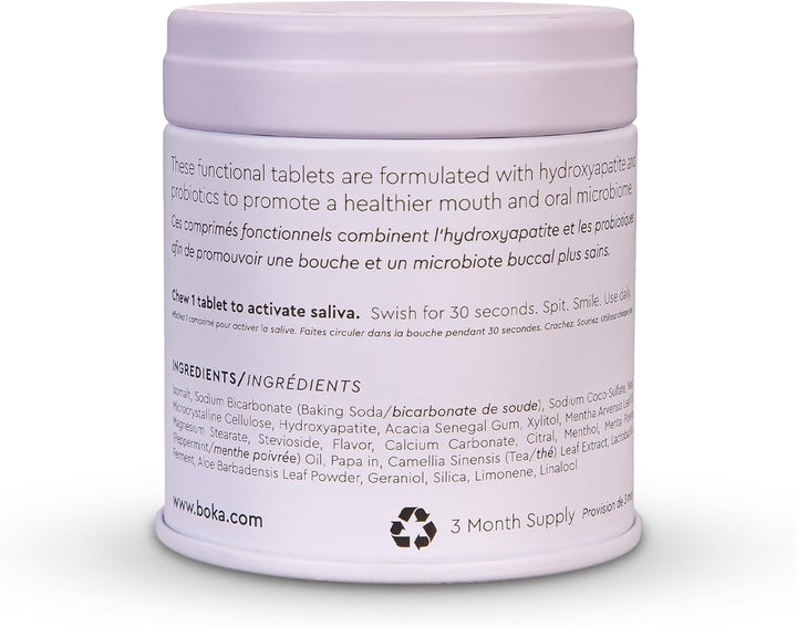 Travel Size Mouthwash Tablets - Hydroxyapatite, Fluoride Free & Alcohol Free - Chewable Tablets to Freshen Breath, Kill Odor Quickly - (90 Pcs, Mint)