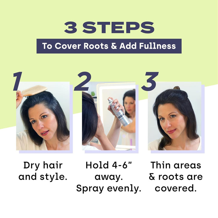 Toppik Colored Hair Thickener, Temporary Hair Color Spray for Root Touchup with Hair Thickening Fibers, 5.1 Oz