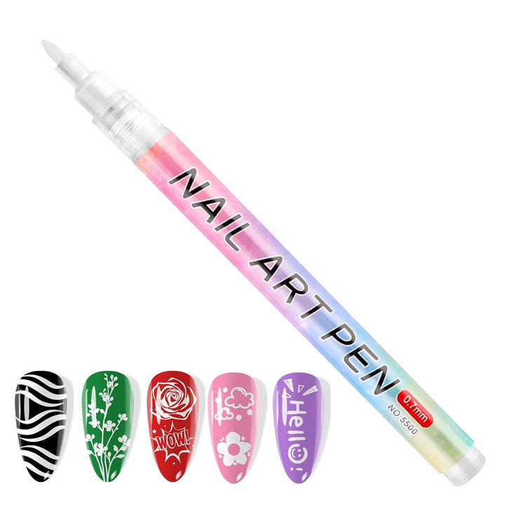 12 Color 3D Nail Art Pens Set,  0.5MM Nail Pens Nail Point Graffiti Dotting Pen Drawing Painting Liner Brush for DIY Nail Art Beauty Adorn Manicure Tools