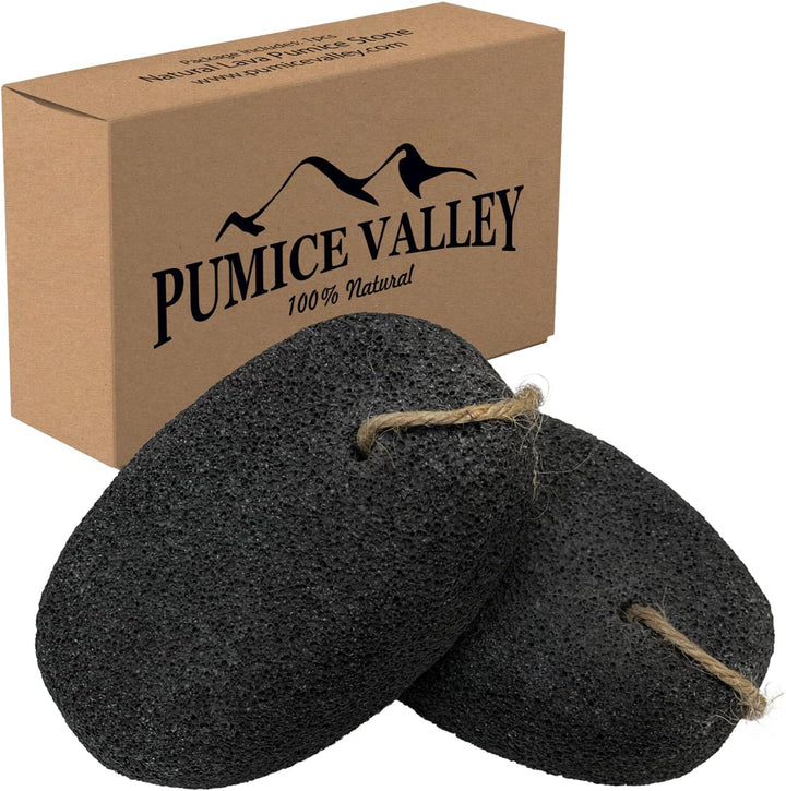 Pumice Stone - Natural Earth Lava Black - Callus/Corn Remover for Feet Heels and Palm - Pedicure Exfoliation Tool - Dry Dead Skin Scrubber - Health Foot Care