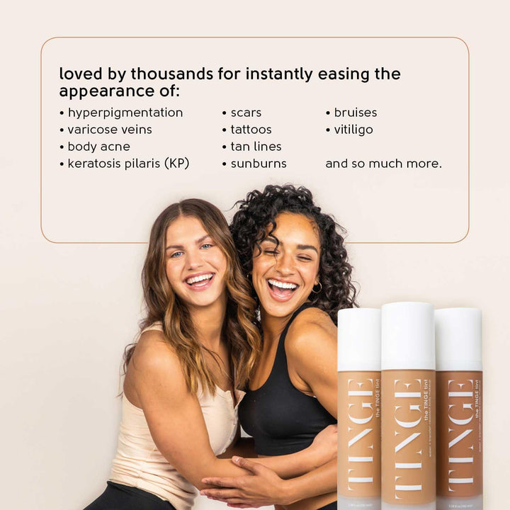 Tint Body Makeup, Lasts up to 48 Hours, Medium Coverage with Amino Acids, Hyaluronic Acid & Lysine, Semi Matte Finish, Water & Transfer Resistant, 3.38 Fl Oz - Medium Neutral