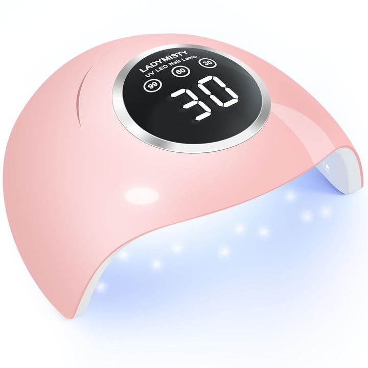 72W UV LED Nail Lamp Light Dryer for Nails Gel Polish with 18 Beads 3 Timer Setting & LCD Touch Display Screen, Auto Sensor, Professional Nails, White