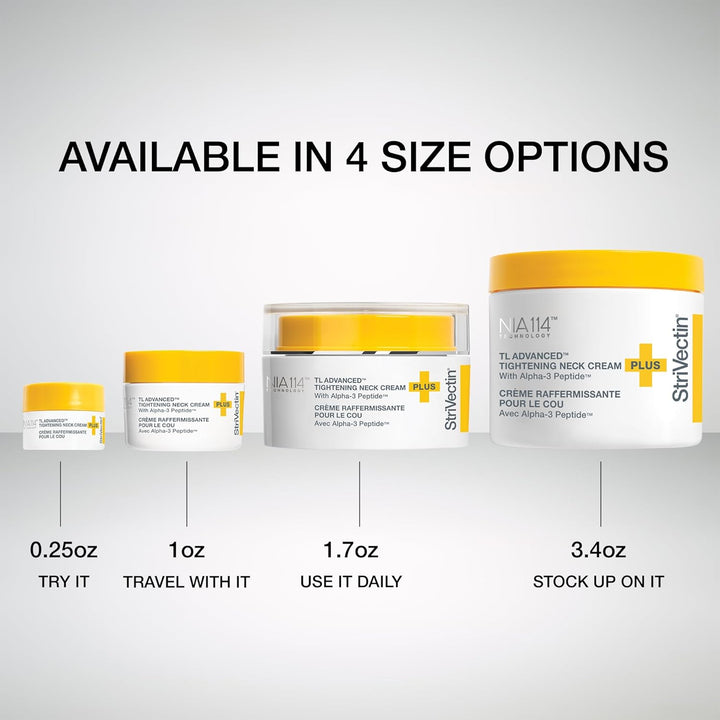 TL Advanced Tightening Neck Cream plus - 1.0 Oz - Tighten and Lift Neck Cream, Visibly Reduces Sagging and Crepey Skin, Improves Décolleté Lines and Wrinkles for Smooth, Youthful Skin