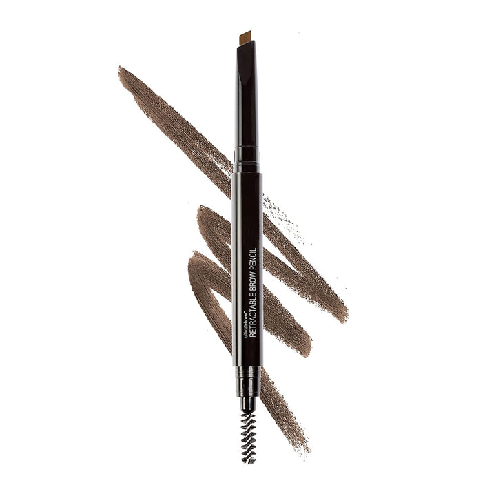 Ultimate Eyebrow Retractable Definer Pencil, Medium Brown, Dual-Sided Brow Brush, Fine Tip, Shapes, Defines, Fills Brow Makeup